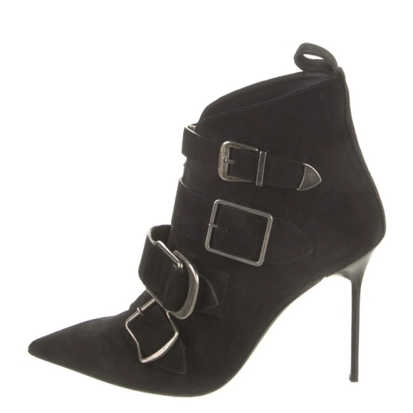 Burberry high heeled ankle boots sz. 6.5 - Picture 1 of 14
